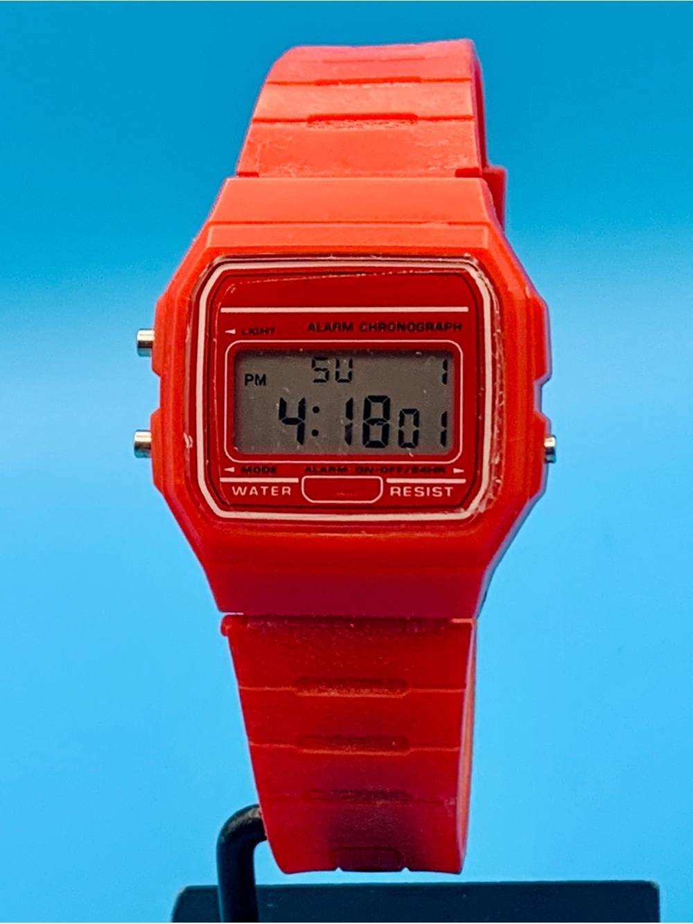 Men’s Digital Retro Wristwatch Chrono Backlight Day Date Alarm Works New Battery